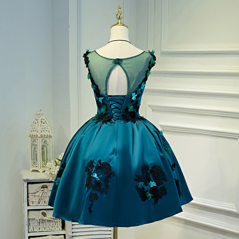 A-line V Neck Short Homecoming Dress