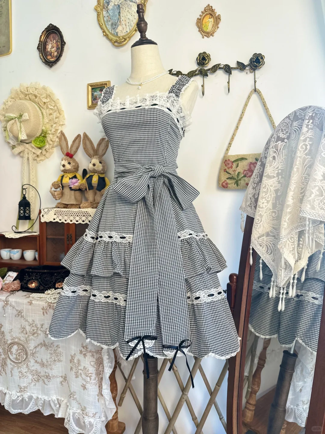 Cute Gray Lace Satin A Line Short Prom Dress Formal Homecoming Dress
