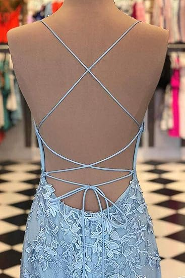 Elegant Yellow Backless Lace Prom Dress Mermaid Party Evening Gown