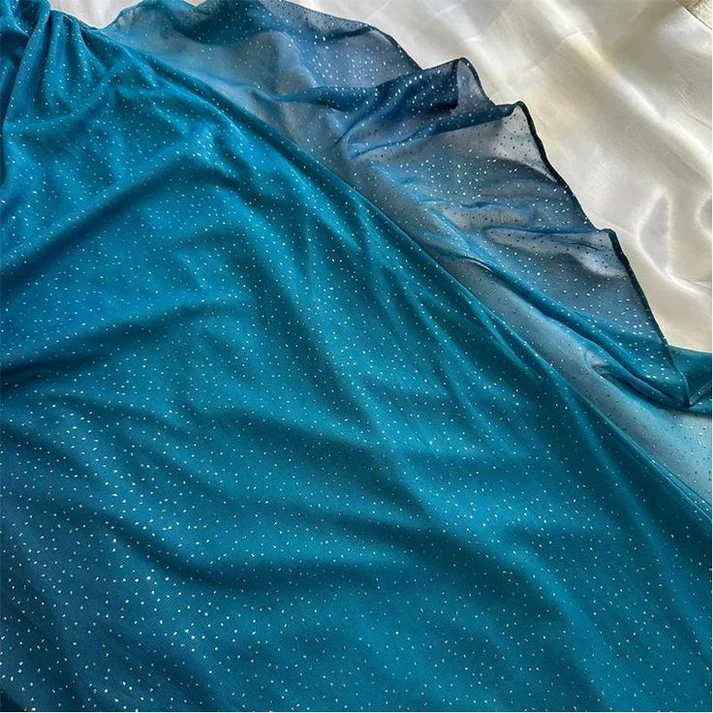 Shiny Halter Chiffon Dark Teal Prom Dress New Arrive Long Party Evening Gown