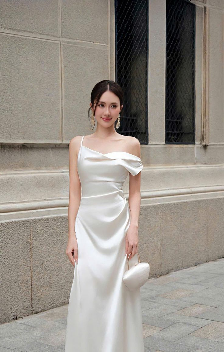 Elegant Burgundy Satin Long Bridesmaid Dress Formal Party Dress