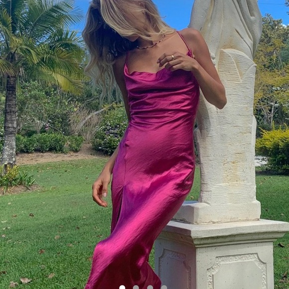 Fashion Spaghetti Straps Sheath Slit Evening Dress elegant Prom Party Dress