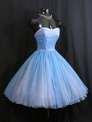 Vintage 1950's 50s Strapless Homecoming Dress