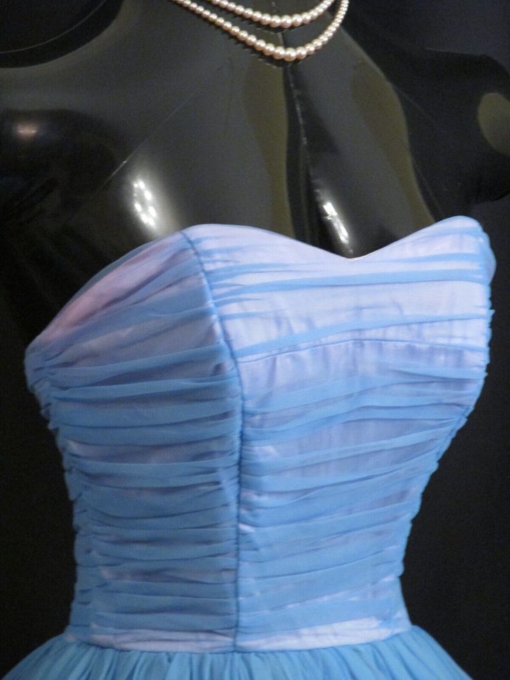 Vintage 1950's 50s Strapless Homecoming Dress