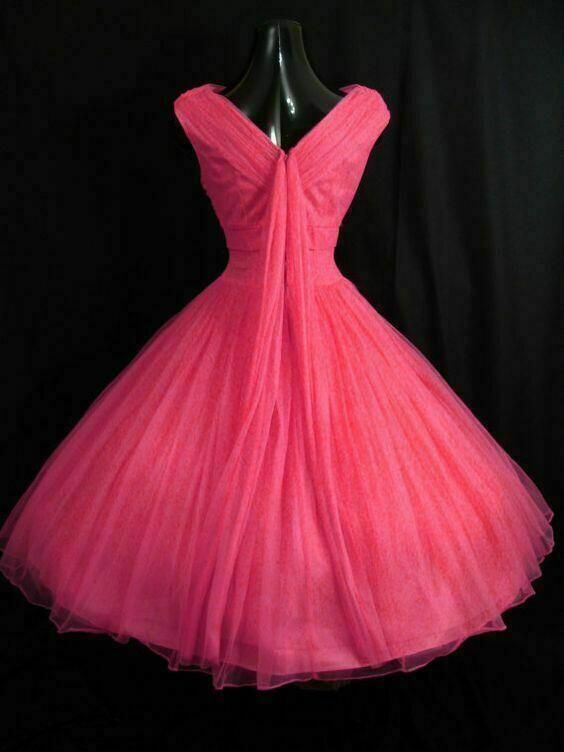 Vintage 1950's Short Tulle Knee Length Sleeveless Homecoming Dresses