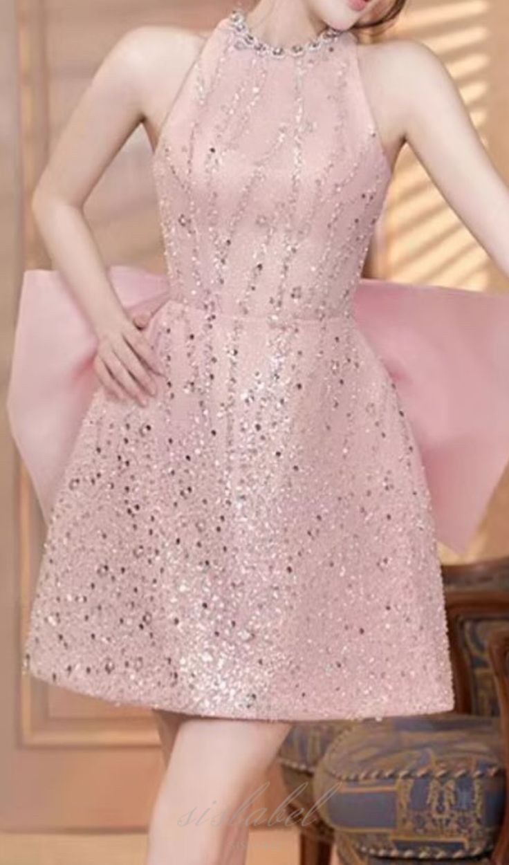 Cute A Line Scoop Short Pink Homecoming Dress Birthday Outfit