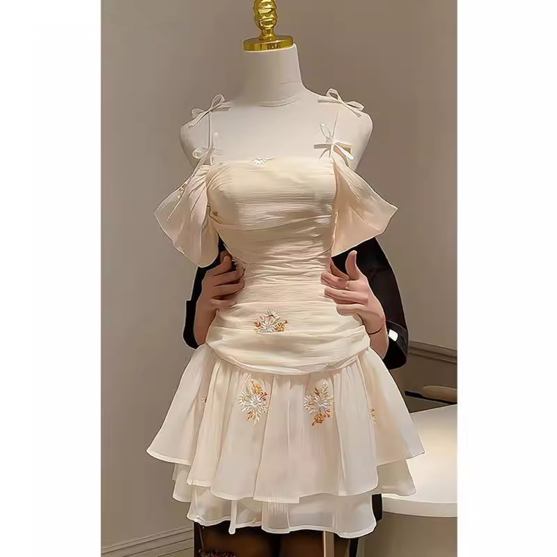 Cute A line Spaghetti Straps Chiffon Short Homecoming Dress Party Dress