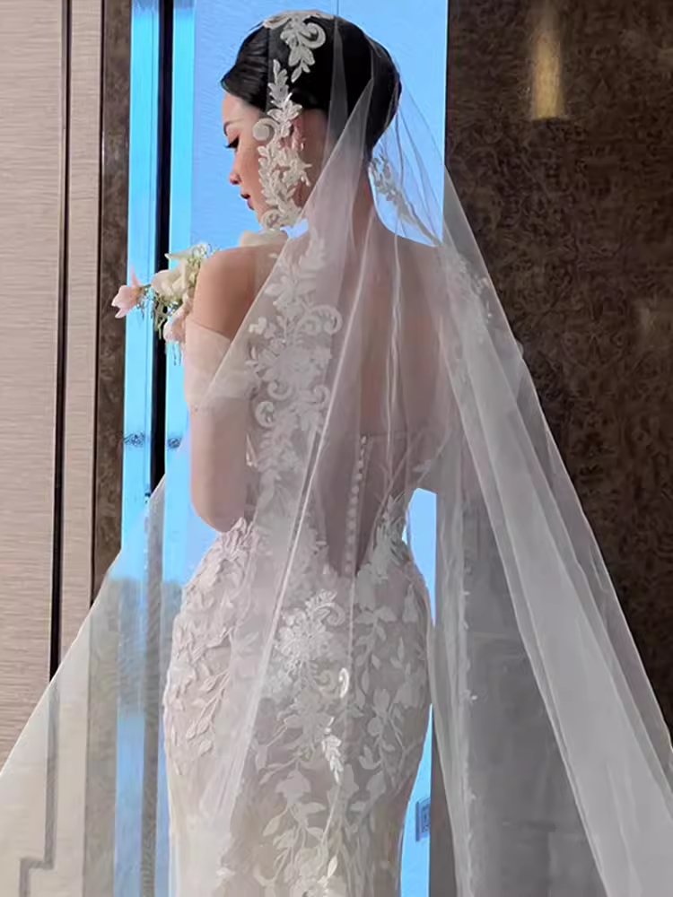 Sexy Mermaid Off The Shoulder Short Sleeves White Wedding Dresses