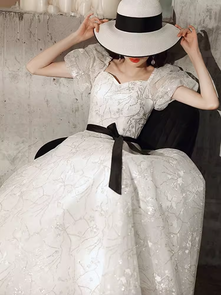 Pretty A Line Sweetheart Tulle White Long Prom Dresses