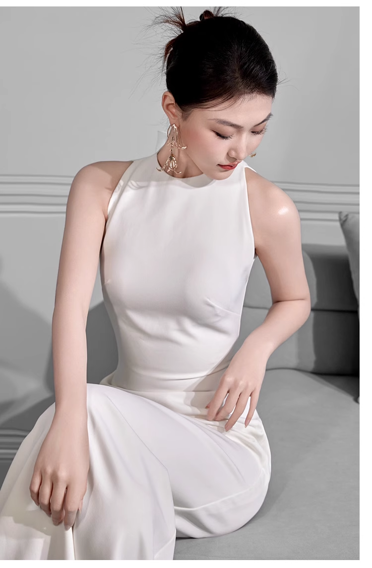 Vintage Sheath Scoop Satin White Backless Wedding Dresses