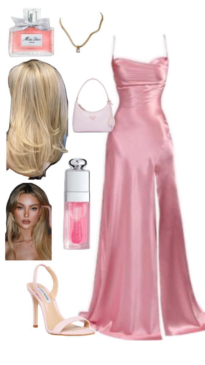 Sexy A-Line Spaghetti Straps Slit Pink Long Prom Dresses
