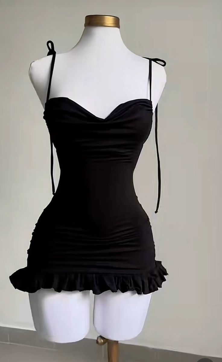 Cute Sheath Spaghetti Straps Black Short Homecoming Dresses Little Black Dress