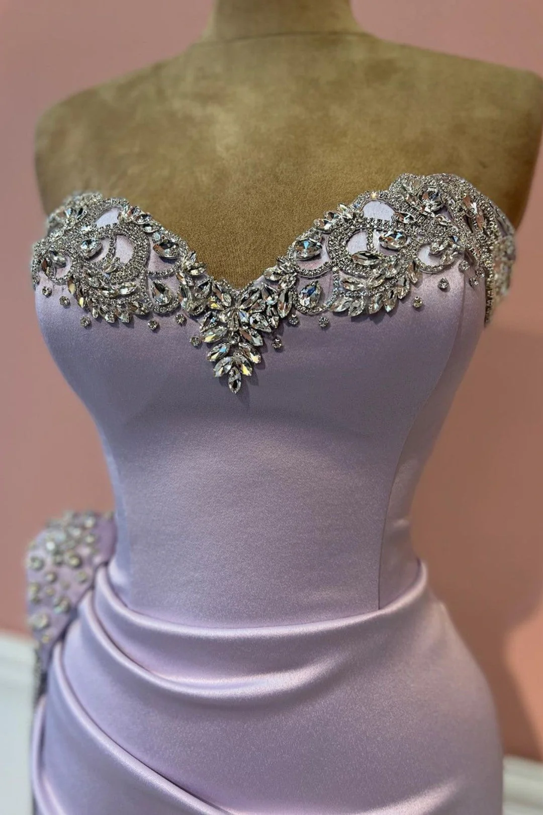 Gorgeous Sweetheart Beadings Prom Dress With Side Slit
