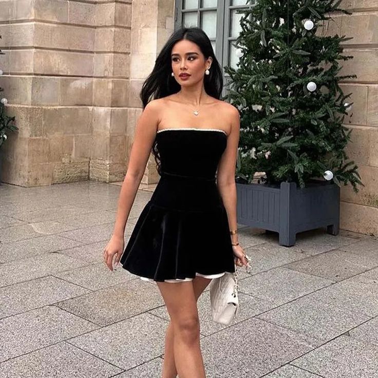 Vintage A Line Strapless Black Velvet Homecoming Dresses 18th Birthday Outfits