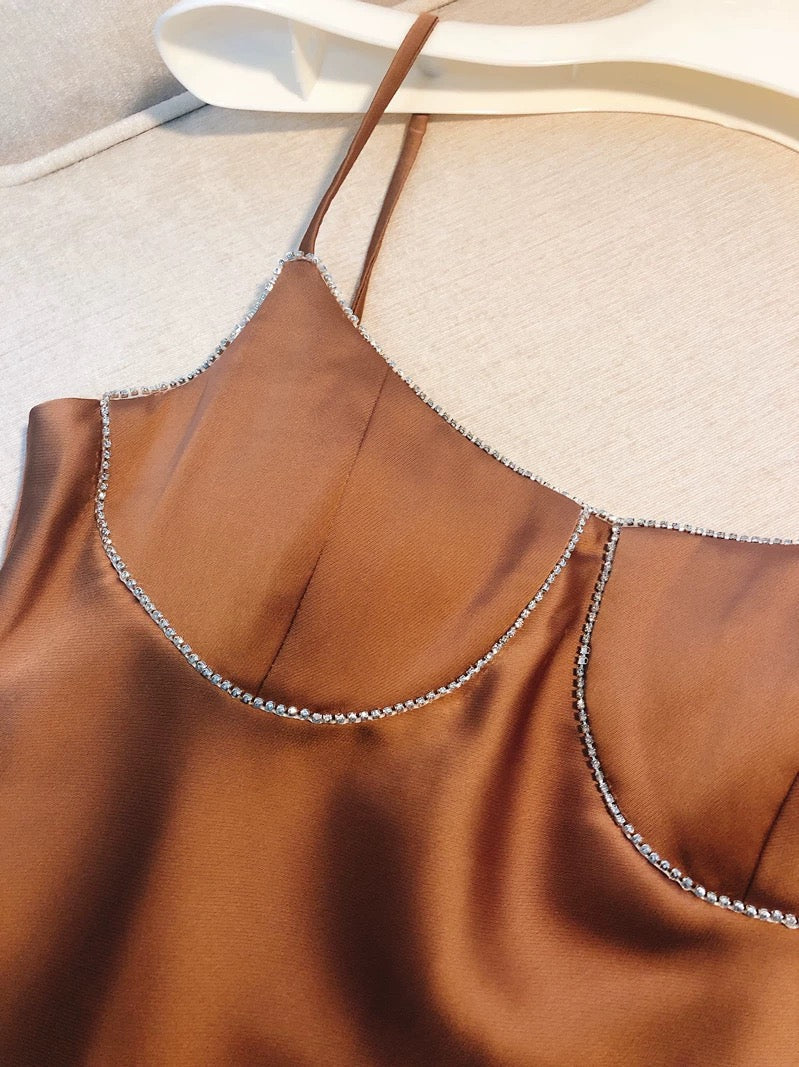 Simple A Line Straps Brown Short Homecoming Dresses 18th Birthday Outfit