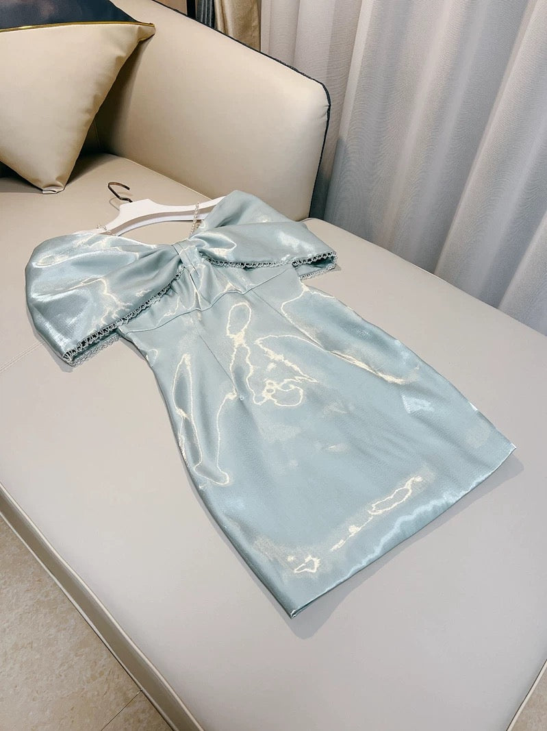 Modest A Line Straps Off The Shoulder Short Blue Homecoming Dresses Party Dress