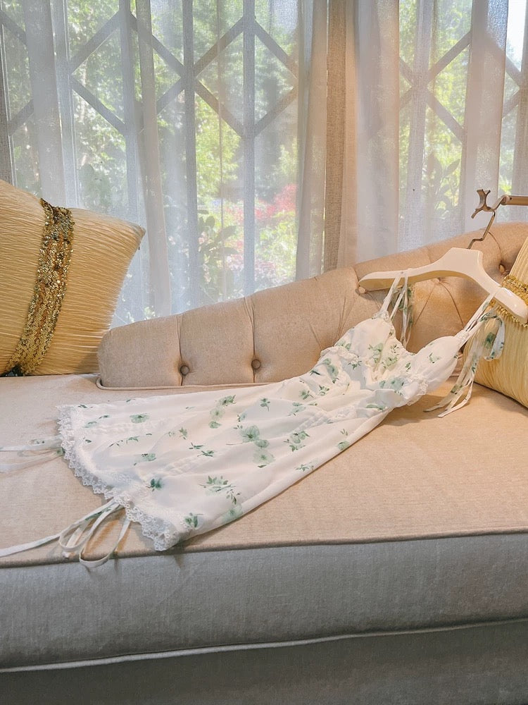 Modest Sheath Straps Floral Green Short Homecoming Dresses Satin Birthday Outfits