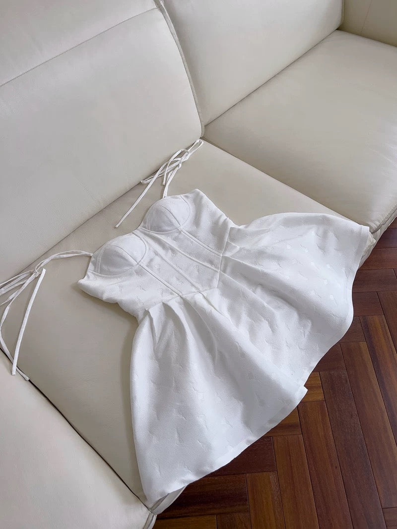 Modest A Line Spaghetti Straps White Short Homecoming Dresses Birthday Outfits