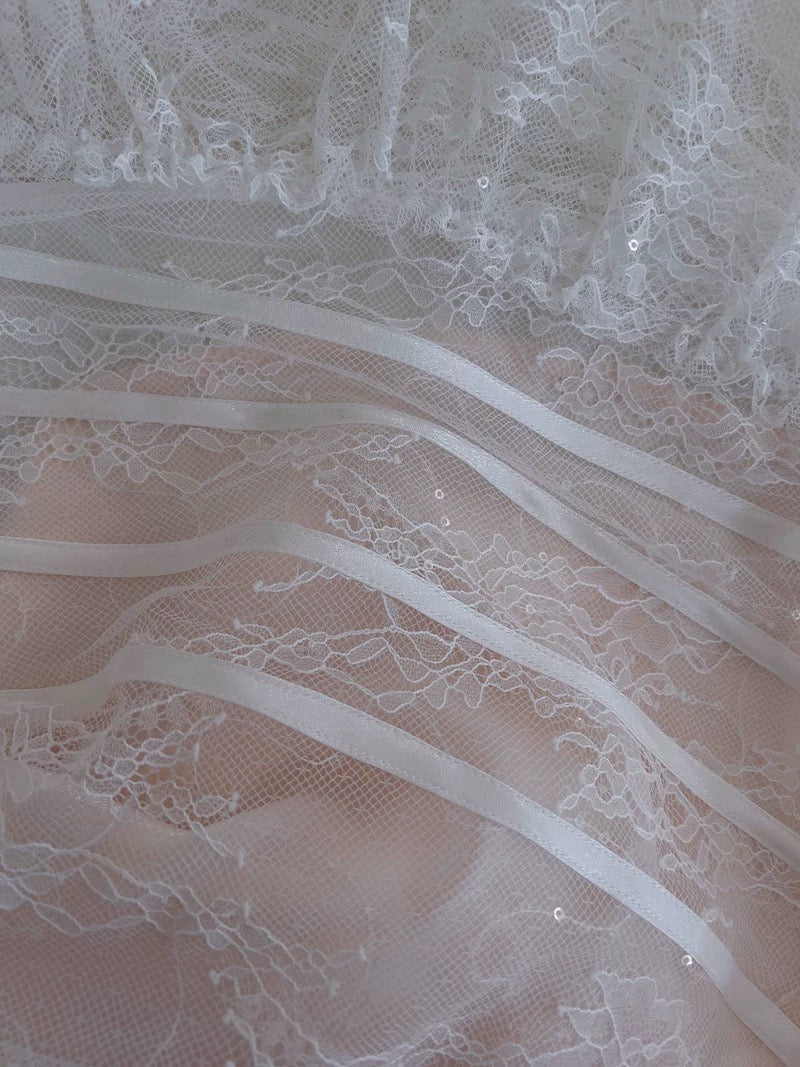 Modest A line Spaghetti Straps White Tulle Ankle Length Prom Dress Formal Dresses