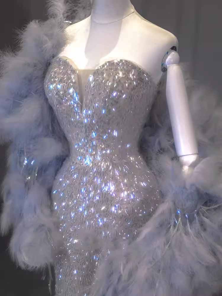 Modest Mermaid Sweetheart Sequin Long Prom Dresses