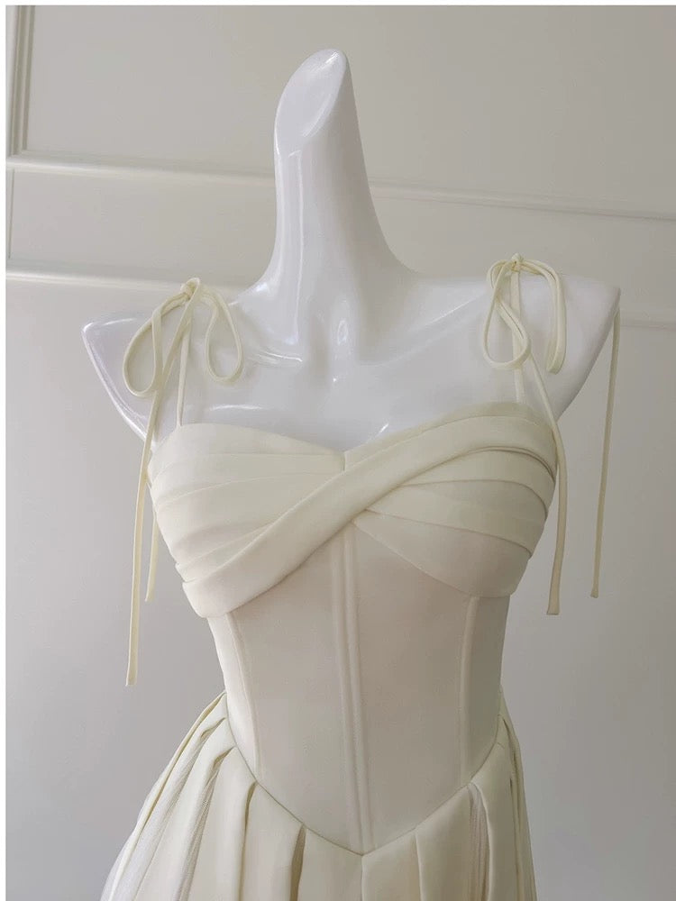 Simple A line Spaghetti Straps Satin Short Homecoming Dresses Birthday Outfit