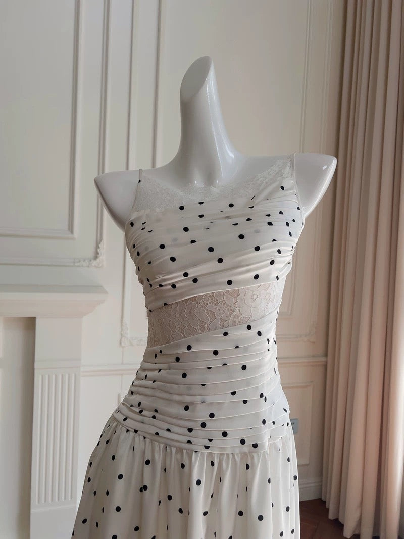 Modest A line Spaghetti Straps White Chiffon Prom Dress Formal Dresses
