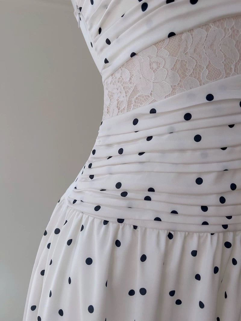 Modest A line Spaghetti Straps White Chiffon Prom Dress Formal Dresses