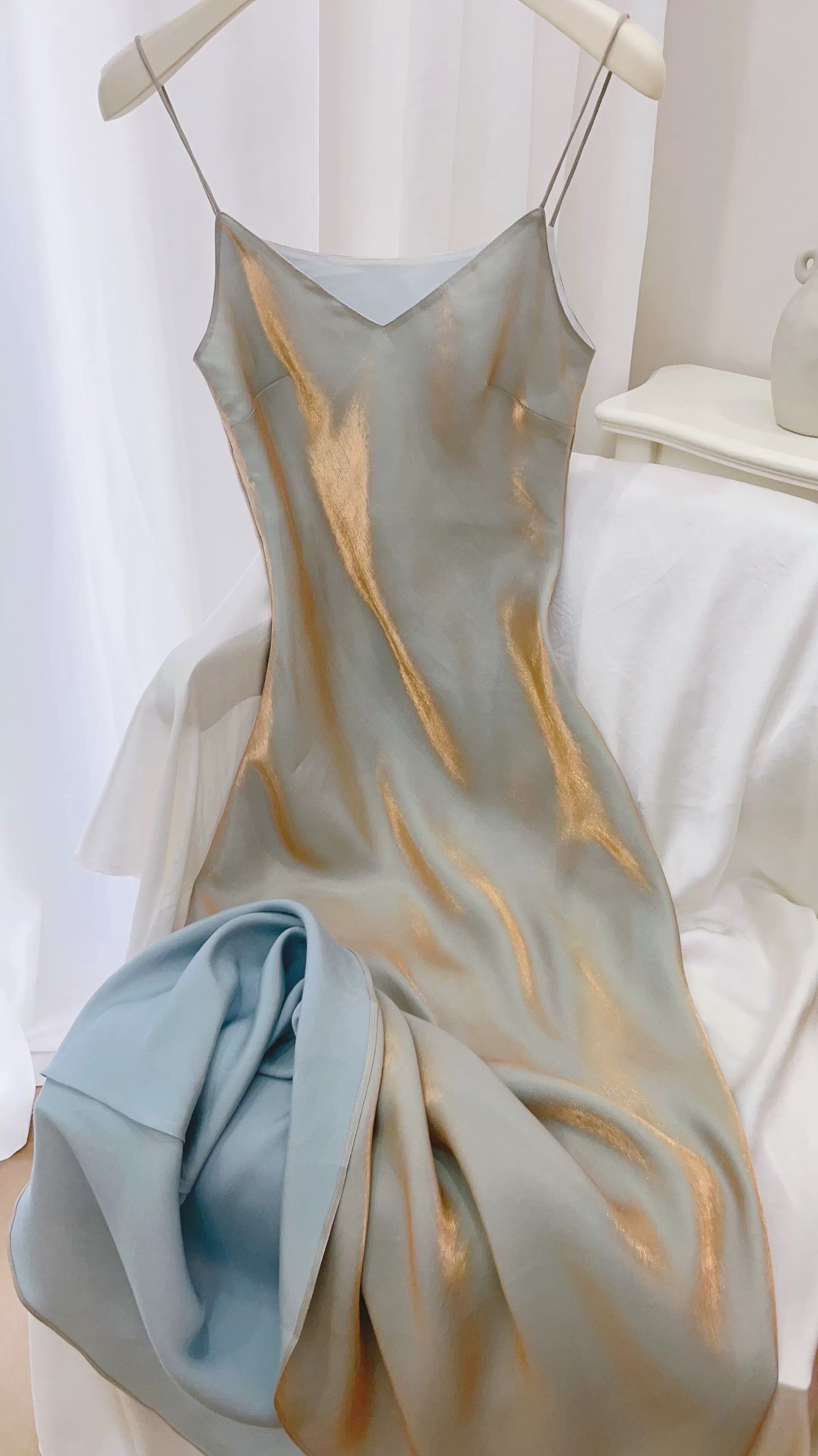 Gorgeous Mermaid Spaghetti Straps Long Prom Dresses Evening Dress