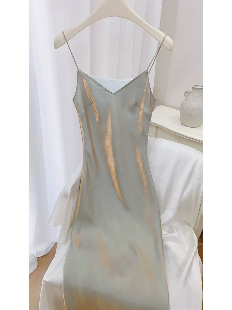 Gorgeous Mermaid Spaghetti Straps Long Prom Dresses Evening Dress
