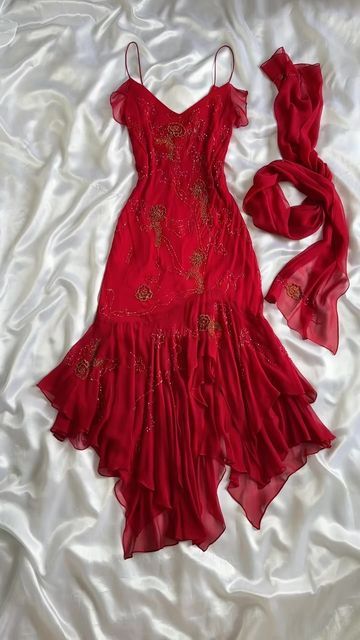 Sexy Sheath Spaghetti Straps Sleeveless Red Chiffon Prom Dresses Evening Gowns
