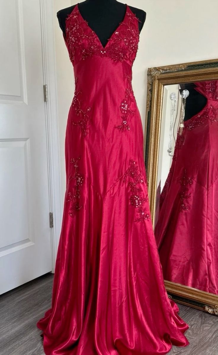 Sexy Sheath Spaghetti Straps Sleeveless Hot Pink Long Prom Dresses Evening Gowns