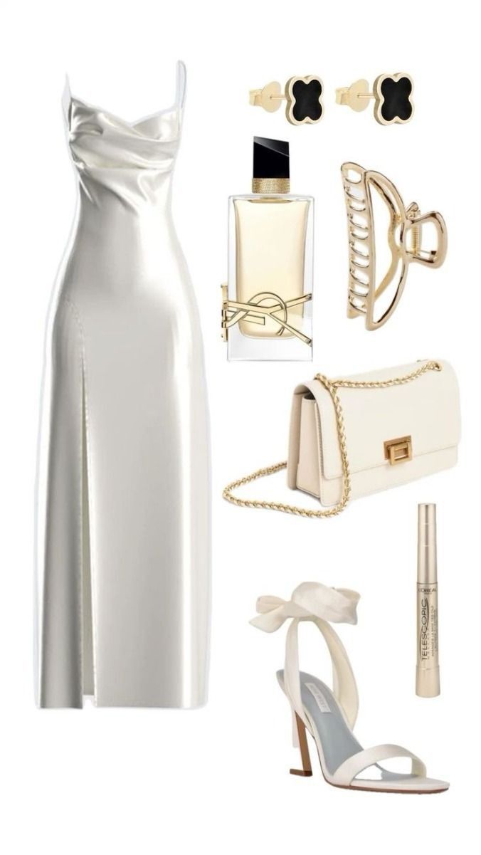 Princess Sheath Spaghetti Straps Fold White Slit Prom Dresses Formal Dress