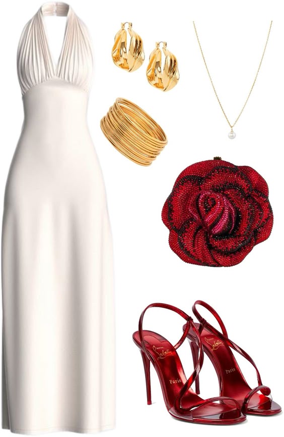 Elegant A Line Halter White Fold Long Prom Dresses Evening Dress