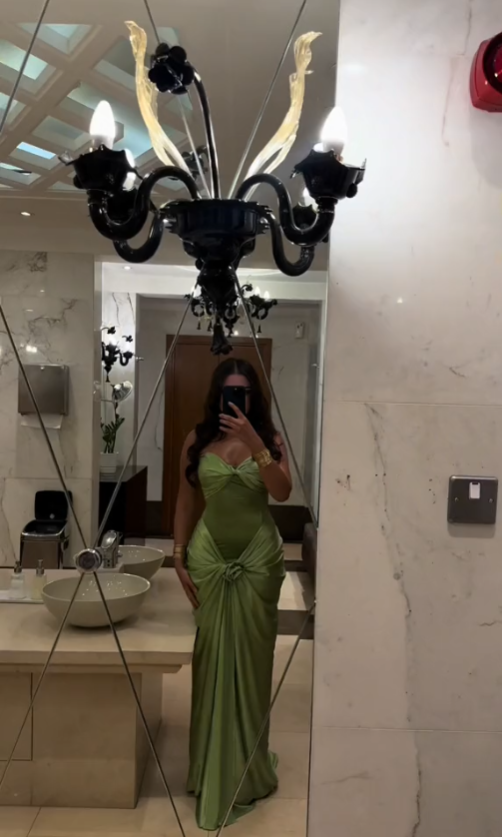 Modest Mermaid Sweetheart Sage Green Long Satin Prom Dresses Evening Dress
