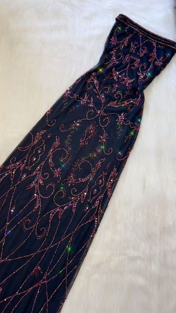 Gorgeous Sheath Strapless With Beads Long Tulle Prom Dresses Evening Dress