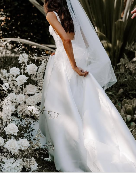 Elegant A Line Spaghetti Straps Long Satin White Prom Dresses Evening Dress