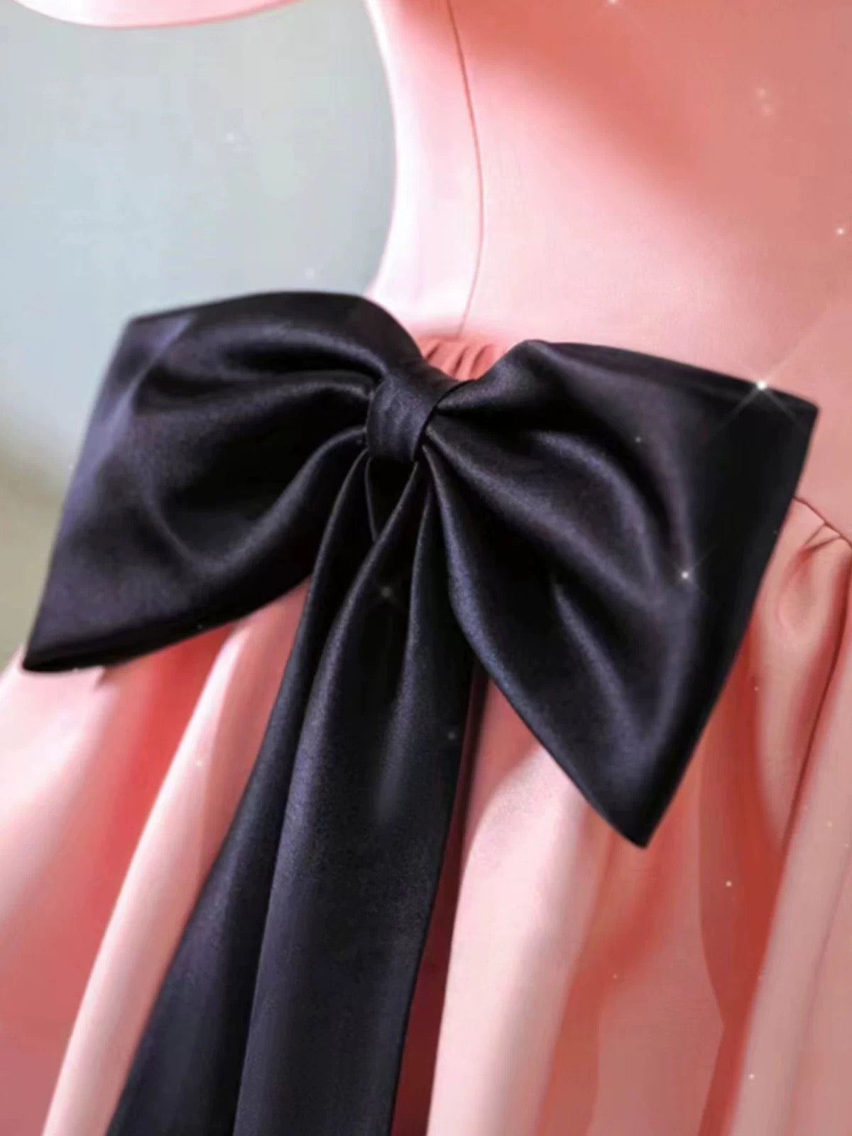 Elegant Ball Gown Off The Shoulder Pink Satin Long Prom Dress Evening Dresses