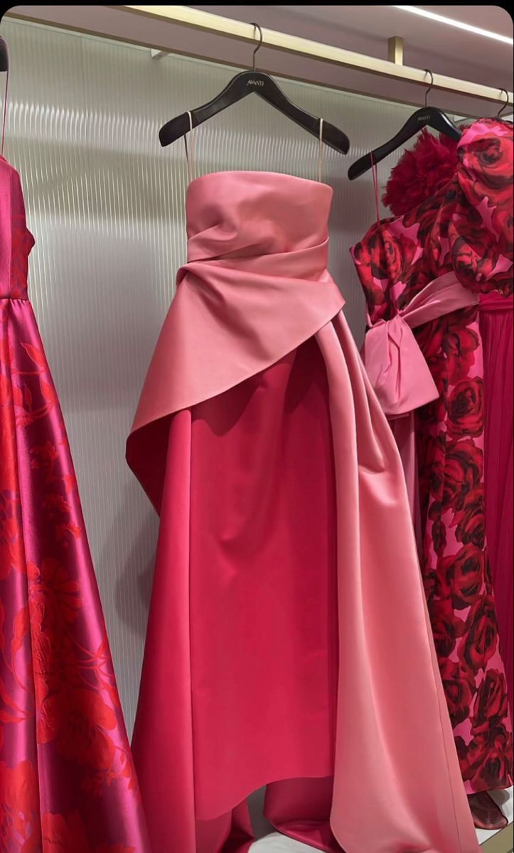 Elegant A Line Spaghetti Straps Pink Satin Long Prom Dress Evening Dresses With Pleated