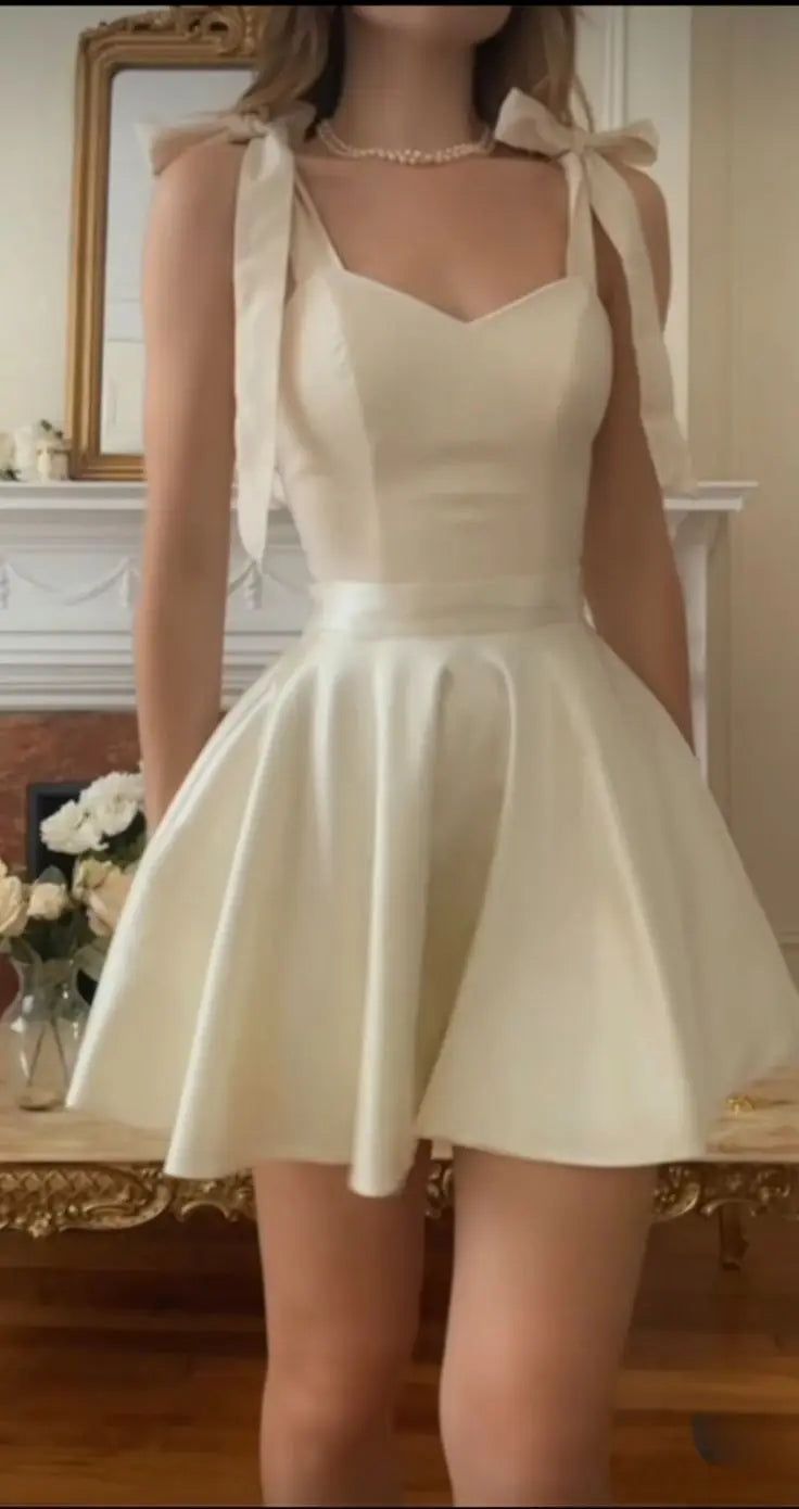 Elegant Straps A line Party Dress Homecoming Dresses