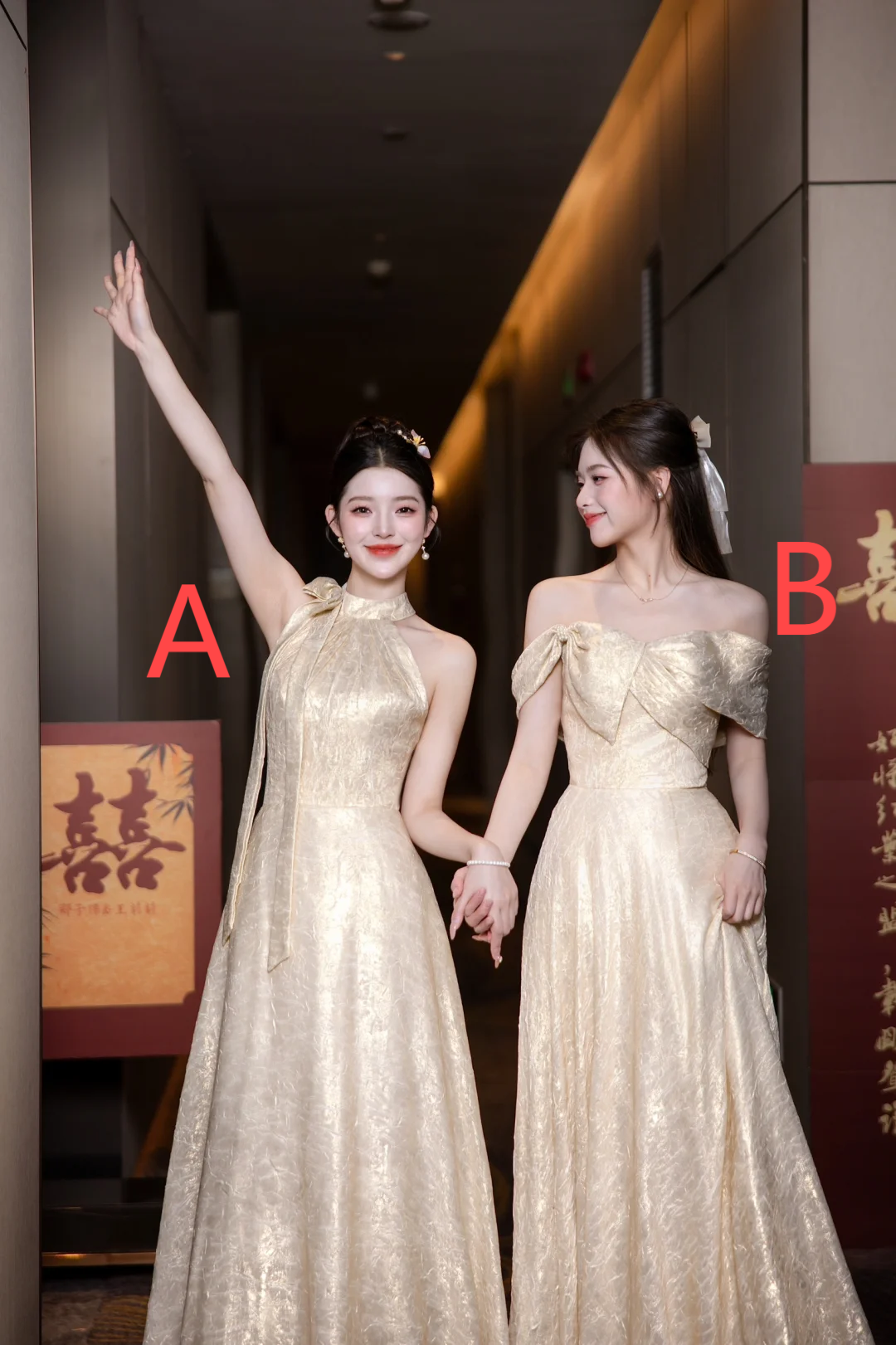 Classy Elegant A Line Satin Long Bridesmaid Dress