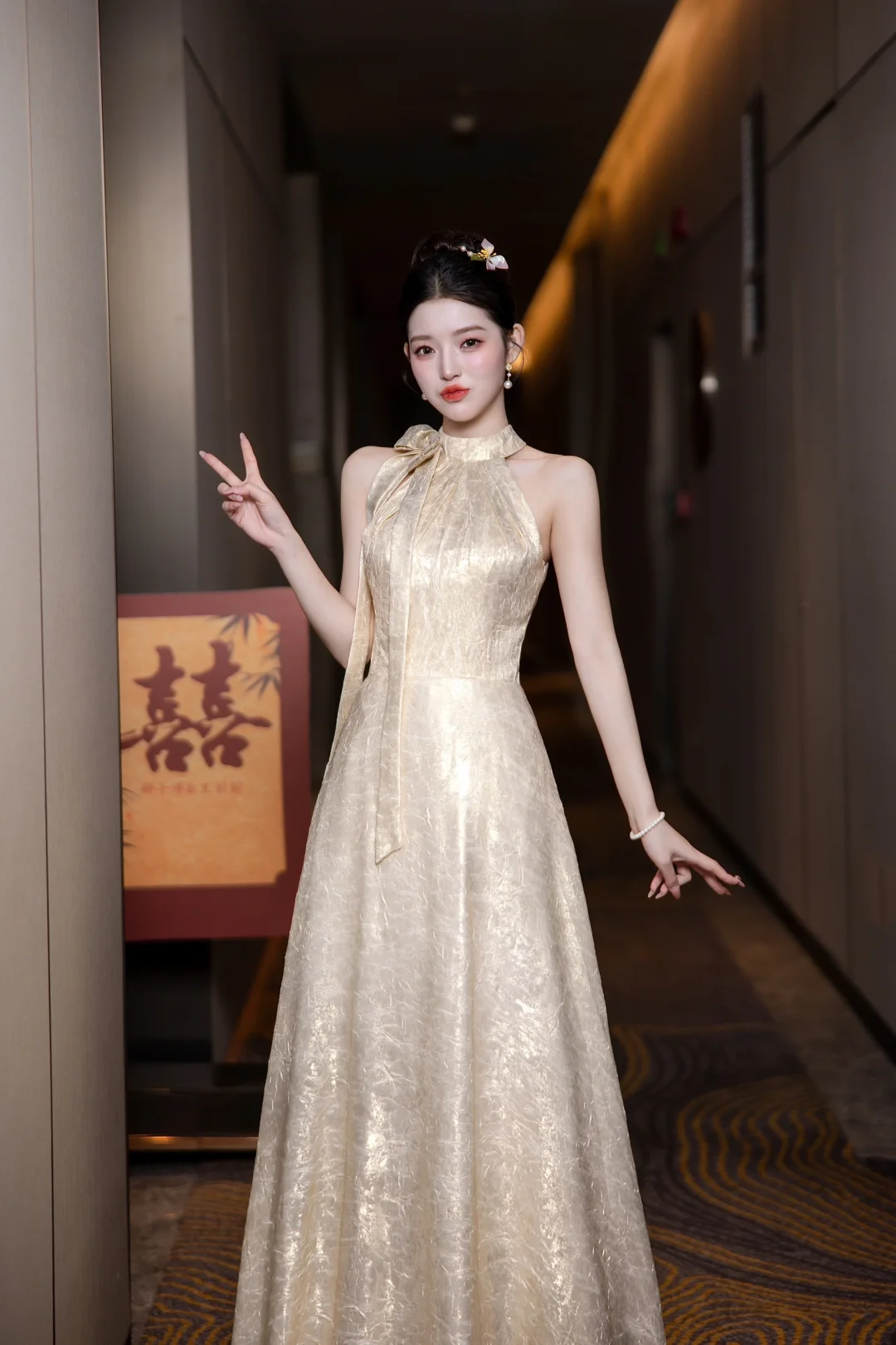 Classy Elegant A Line Satin Long Bridesmaid Dress
