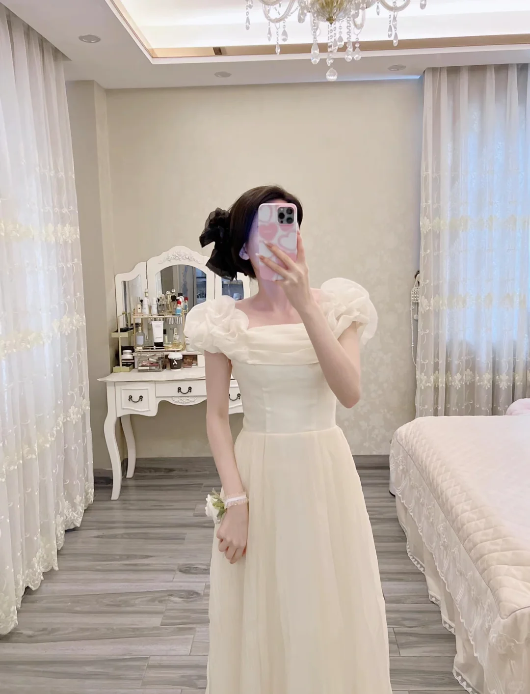 Elegant A Line Off The Shoulder Ivory Chiffon Long Bridesmaid Dress