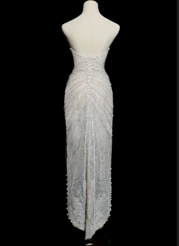 Dreamy Mermaid Strapless Tulle Beaded Long Wedding Dresses