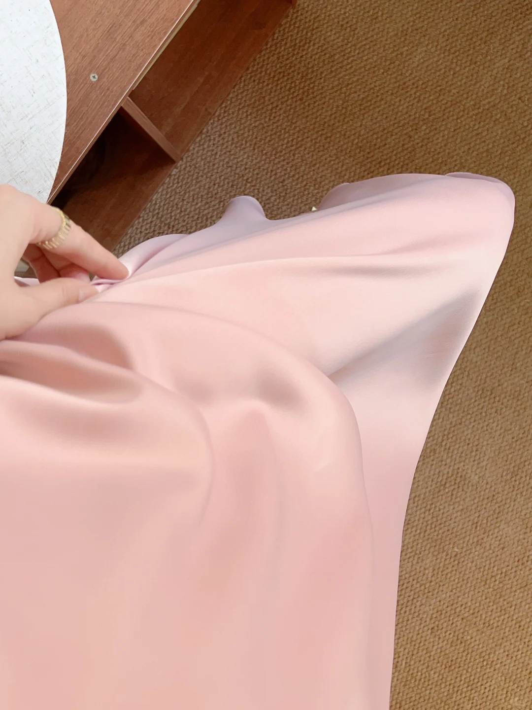 Classy Simple A Line Halter Satin Long Bridesmaid Dress