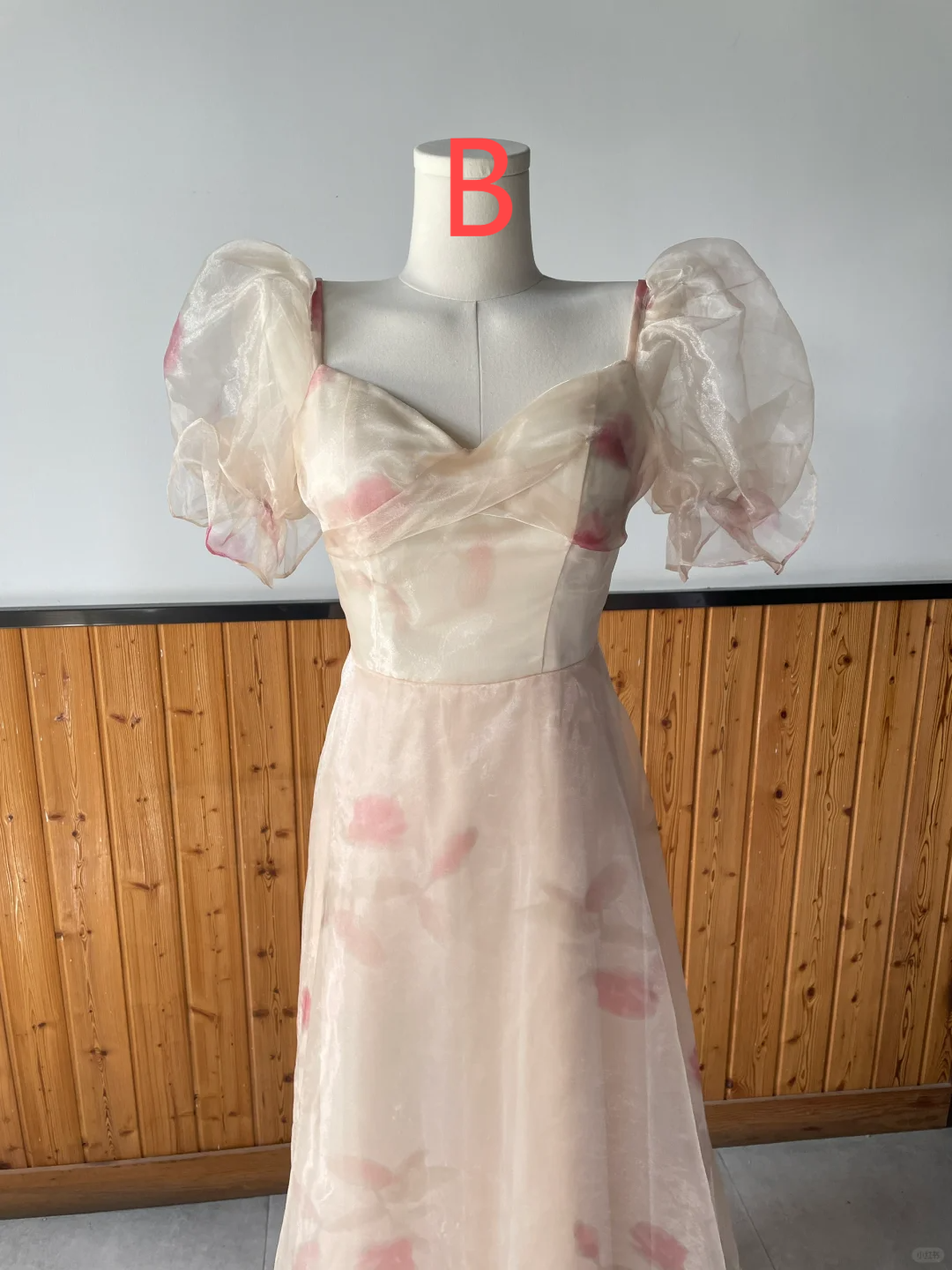 Cute A Line Satin Tulle Printing Flowers Long Bridesmaid Dress