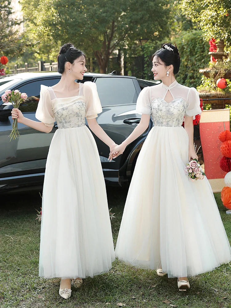 Elegant A Line Chiffon Long Bridesmaid Dress