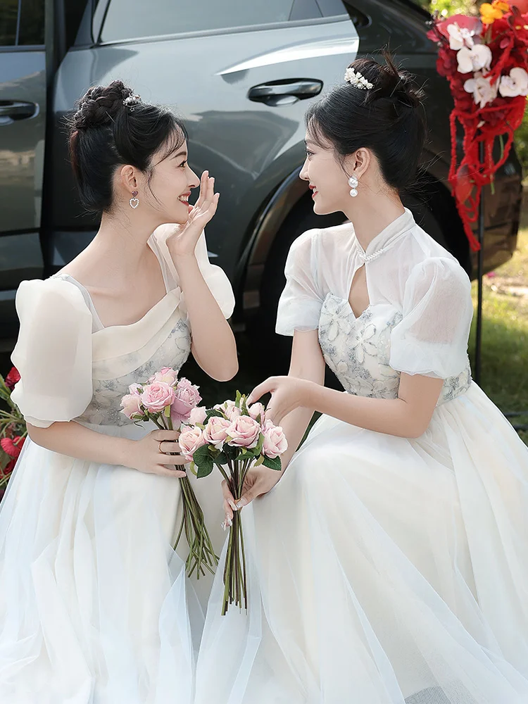 Elegant A Line Chiffon Long Bridesmaid Dress