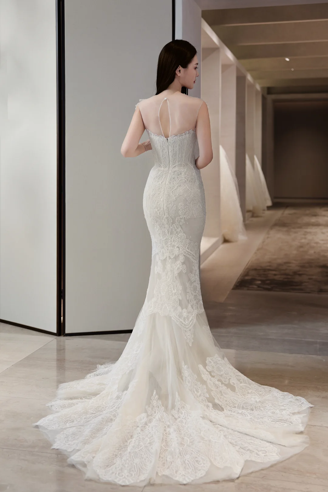 Timeless Mermaid Tulle Lace Long Wedding Dresses