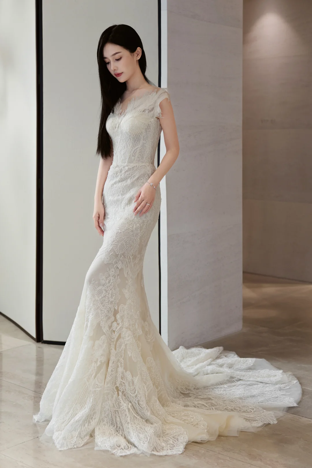 Timeless Mermaid Tulle Lace Long Wedding Dresses