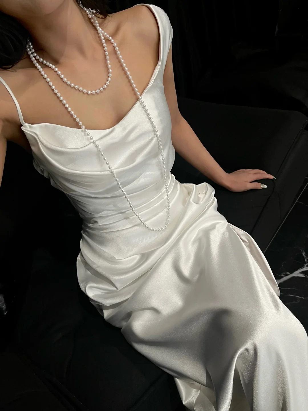 Elegant Mermaid Off The Shoulder Satin Long Wedding Dresses